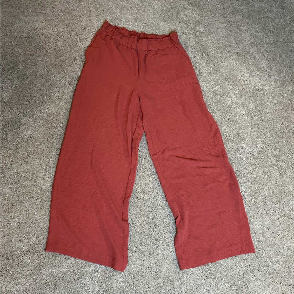 Hilary Radley flowy wide leg pants - coral